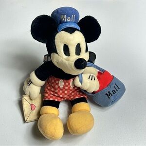 Mickey Mouse Mailman Plush Vintage Rare 14” Letter to Minnie Disney Collectors